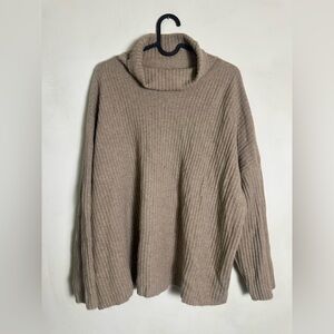 Eileen Fisher 100% Cashmere Oversized Turtleneck Tunic Sweater Size Large